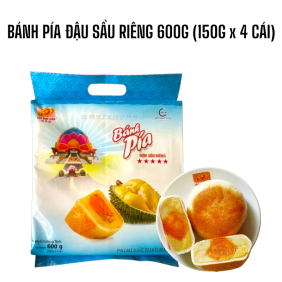 Bánh Pía Đậu Sầu Riêng Tân Huê Viên 600g (150g x 4 cái) - BPDSR
