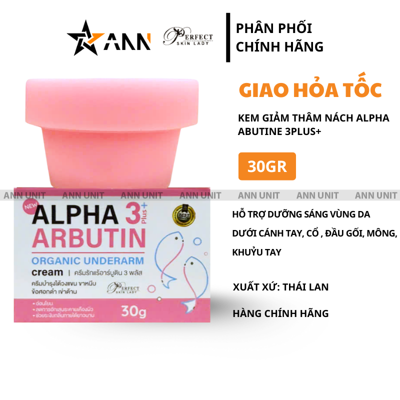 Kem Thâm Nách Alpha Arbutin 3plus Organic Underarm Cream 30g