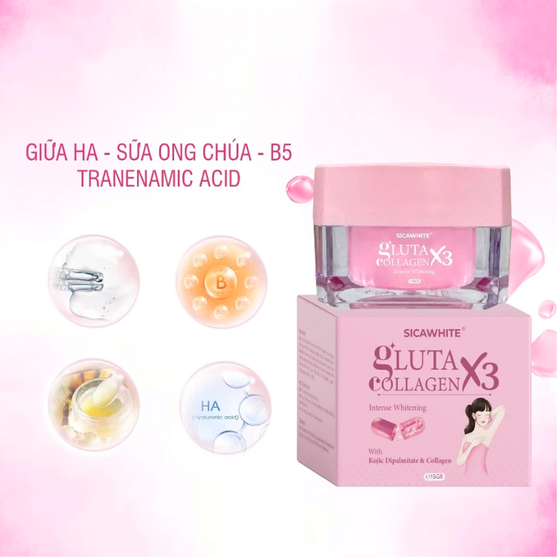 Giá sỉ kem Thâm Nách Gluta Collagen x3 Sica White 10g Giá sỉ kem Thâm Nách Gluta Collagen x3 Sica White 10g