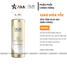 Sữa Tắm Dưỡng Sáng Da Olay B3+ Vitamin C Màu Trắng 500ml - STOLAYTRANG500ML