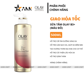 Sữa Tắm Dưỡng Sáng Da Olay B3+ Vitamin C Màu Đỏ 500ml - STOLAYDO500ML