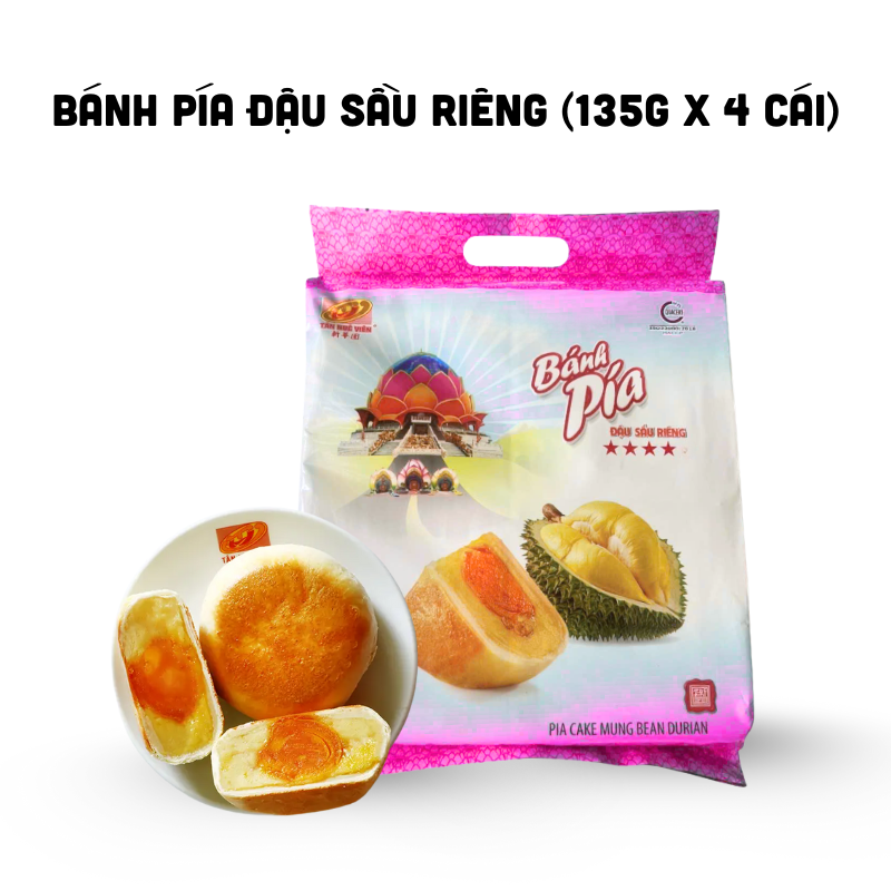 26673_100_20250904091322-1.png Bánh Pía Đậu Sầu Riêng Thơm Ngon 540g (135g x 4 cái) - BPDSR540G