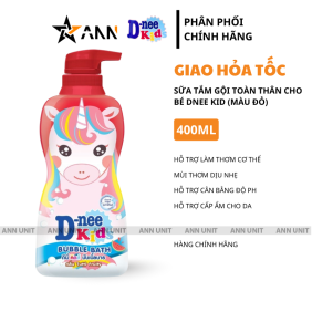 Sữa Tắm Gội Toàn Thân Cho Bé Dnee Kid Thái Lan Màu Đỏ 400ml - 8851989064475