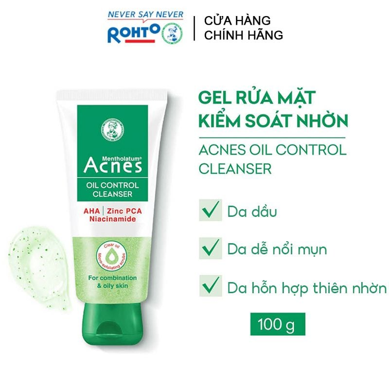 Shop sỉ sữa Rửa Mặt Mentholatum Acnes Oil Control Cleanser 100g - Sữa Rửa Mặt Acnes Dành Cho Da Dầu Nhờn Shop sỉ sữa Rửa Mặt Mentholatum Acnes Oil Control Cleanser 100g - Sữa Rửa Mặt Acnes Dành Cho Da Dầu Nhờn