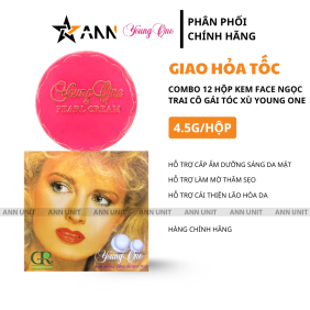 Combo 12 Hộp Kem Face Dưỡng Trắng Da Ngọc Trai Cô Gái Tóc Xù Young One 4.5g/Hộp - 8936055391027