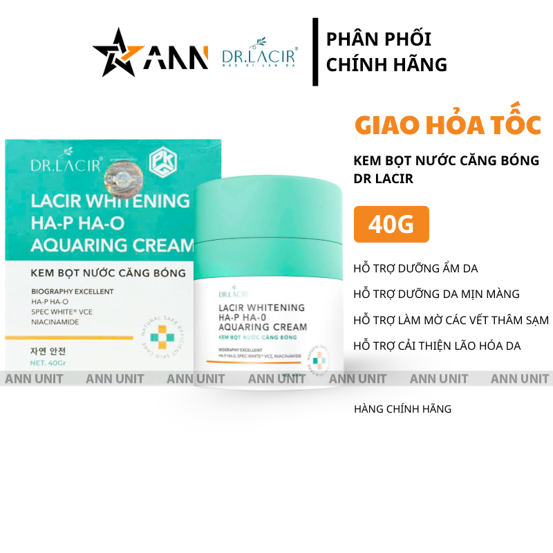 26709_1_20250906100905-1.png Kem Bọt Nước Căng Bóng Dr Lacir Whitening Ha-p Ha-o Aquaring Cream Ban Đêm 40g - 8938562021121