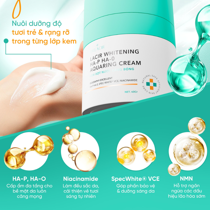 Chuyên sỉ kem Bọt Nước Căng Bóng Dr Lacir Whitening Ha-p Ha-o Aquaring Cream Ban Đêm 40g Chuyên sỉ kem Bọt Nước Căng Bóng Dr Lacir Whitening Ha-p Ha-o Aquaring Cream Ban Đêm 40g