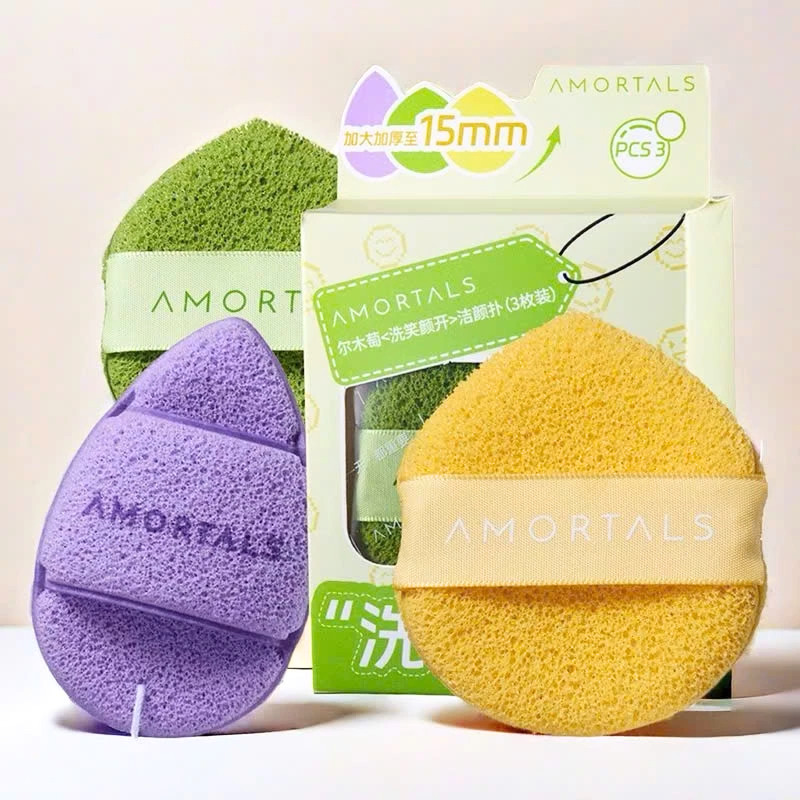 Hộp 3 Miếng Bông Mút Rửa Mặt Bọt Biển Amortals (Có Chữ) Hộp 3 Miếng Bông Mút Rửa Mặt Bọt Biển Amortals (Có Chữ)
