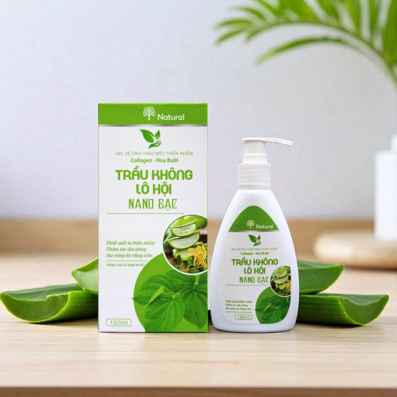 26749_4_20250915180722-1.png Dung Dịch Vệ Sinh Thảo Mộc Thiên Nhiên Collagen Hoa Bưởi Trầu Không Lô Hội Bạc Nano Bạc Hướng Quý Cosmetic 150ml - 8938543999036