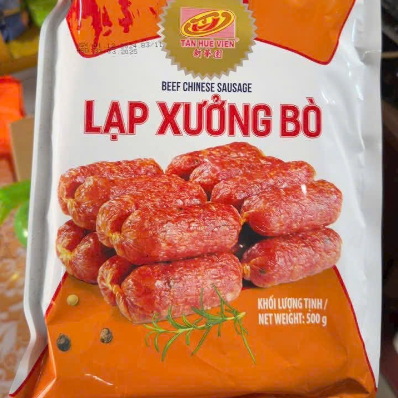Lạp Xưởng Bò Tân Huê Viên 500g Thơm Ngon Lạp Xưởng Bò Tân Huê Viên 500g Thơm Ngon