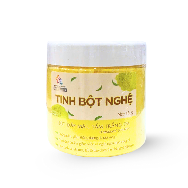 Bột Đắp Mặt Tắm Trắng Da Tinh Bột Nghệ Nguyên Chất T&T Beauty 150g/Hộp Bột Đắp Mặt Tắm Trắng Da Tinh Bột Nghệ Nguyên Chất T&T Beauty 150g/Hộp