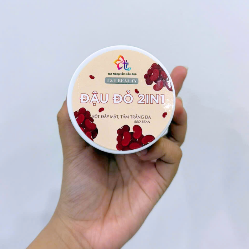 26807_104_20250929122651-1.png Bột Đắp Mặt Tắm Trắng Da Đậu Đỏ 2in1 Nguyên Chất T&T Beauty 150g/Hộp - 8936148011511