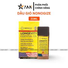Dầu Gió Vàng Nanogize Longevity Essential Oil - Dầu Nanogize 21ml - DGNANOGIZE21ML