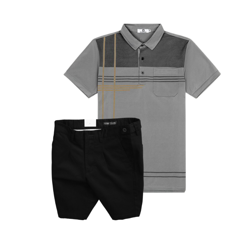 26909_154_20251017182729.png Set Bộ Nam - Áo Thun Nam Polo Cổ Bẻ Sọc Nhuyễn Phối Túi Và Quần Short Kaki Co Giãn Phối Nút Cao Cấp (Có Size 36) - SBN157