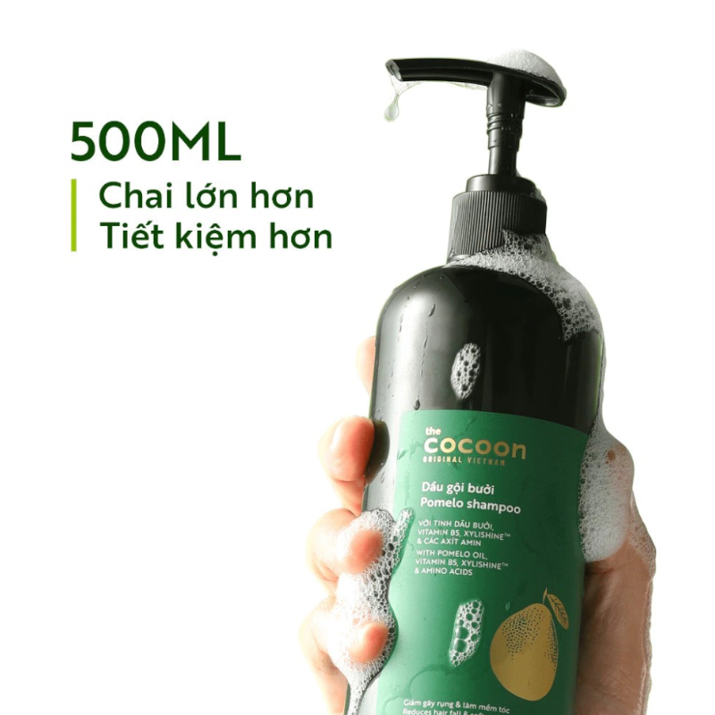 Combo Dầu Gội Xả Bưởi Cocoon - Dầu Gội Bưởi Cocoon Pomelo Shampoo 500ml Và Dầu Xả Bưởi Cocoon Pomelo Hair Conditioner 310ml