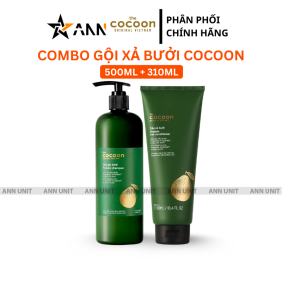 Combo Dầu Gội Xả Bưởi Cocoon - Dầu Gội Bưởi Cocoon Pomelo Shampoo 500ml Và Dầu Xả Bưởi Cocoon Pomelo Hair Conditioner 310ml - CBGXBCOCOON