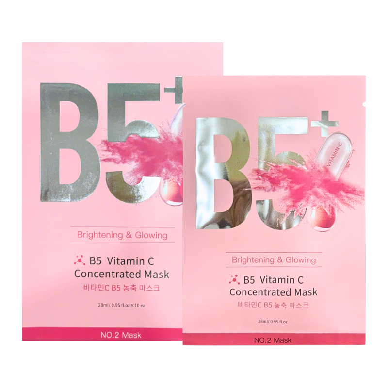 Chuyên sỉ hộp 10 Miếng Mặt Nạ Phục Hồi B5+ Vitamin C Concentrated Mask 28ml/Miếng - Màu Hồng Chuyên sỉ hộp 10 Miếng Mặt Nạ Phục Hồi B5+ Vitamin C Concentrated Mask 28ml/Miếng - Màu Hồng