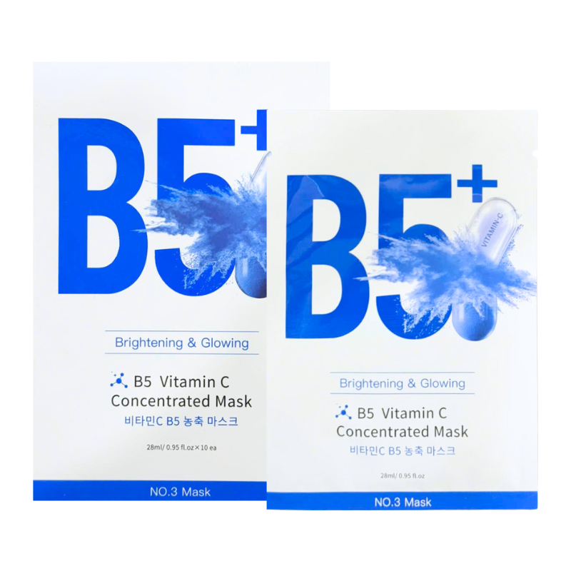 Bỏ sỉ hộp 10 Miếng Mặt Nạ Phục Hồi B5+ Vitamin C Concentrated Mask 28ml/Miếng - Màu Xanh Bỏ sỉ hộp 10 Miếng Mặt Nạ Phục Hồi B5+ Vitamin C Concentrated Mask 28ml/Miếng - Màu Xanh