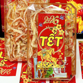 Mực Ống Gia Vị Sấy Khô Xé Sợi 150g - Hộp Chữ Nhật Nhỏ - MOGVSKXSHCNN150G