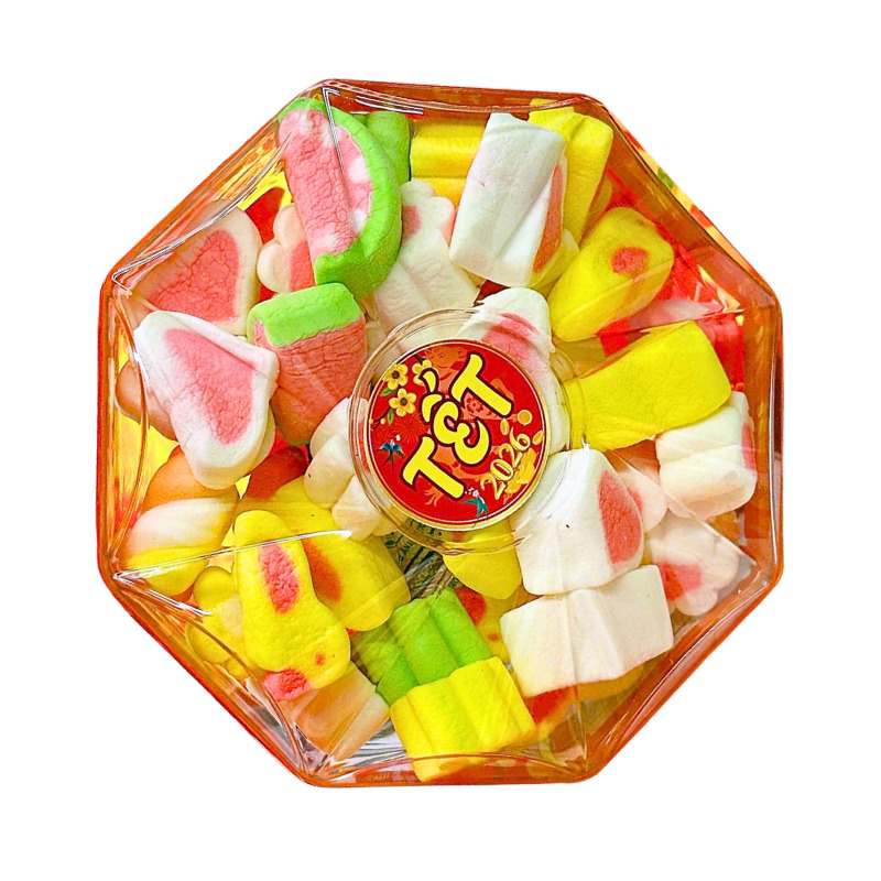 Shop sỉ kẹo Dẻo Bông Marshmallow 120g - Hộp Bát Giác Hộp Quà Tết 2026 Shop sỉ kẹo Dẻo Bông Marshmallow 120g - Hộp Bát Giác Hộp Quà Tết 2026