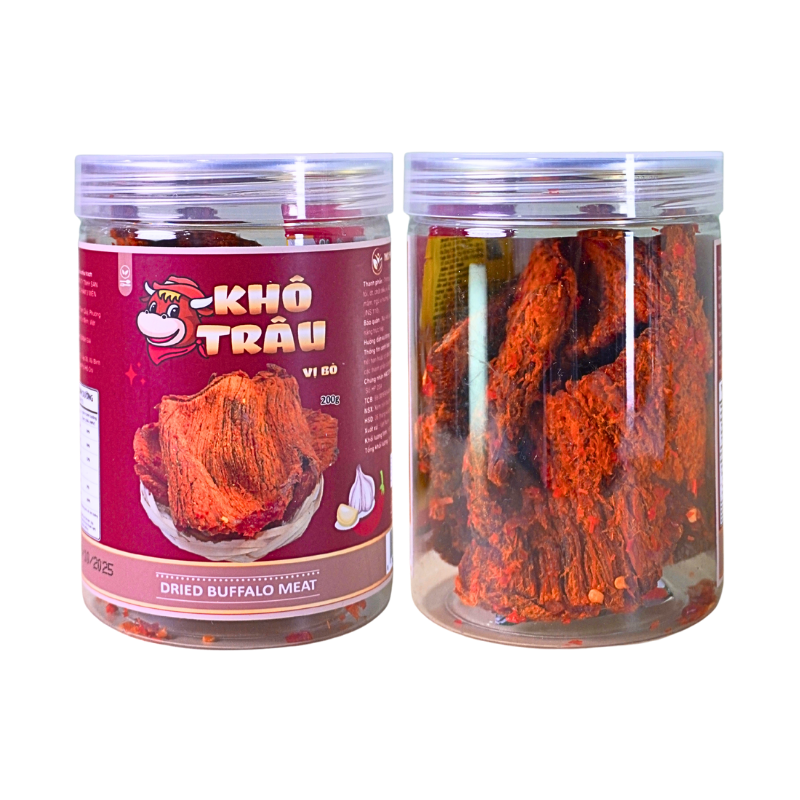 Khô Trâu Miếng Tẩm Vị Bò 200g Thơm Ngon Khô Trâu Miếng Tẩm Vị Bò 200g Thơm Ngon