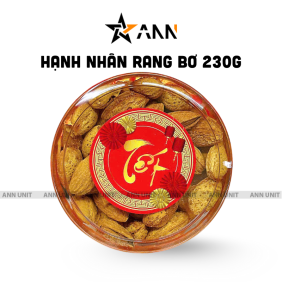 Hạnh Nhân Rang Bơ 230g Hộp Tròn Nhỏ Thơm Ngon - HNRBHTN230G