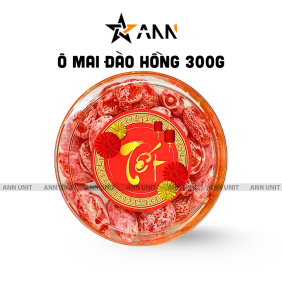 Ô Mai Đào Hồng 300g - Hộp Tròn Nhỏ Hộp Quà Tết 2026 - OMDHHTN300G