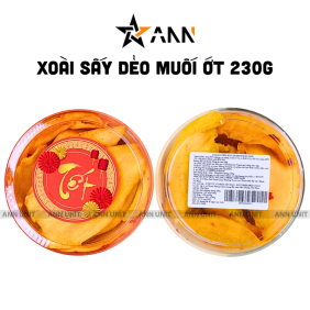 Xoài Sấy Dẻo Muối Ớt 230g Hộp Tròn Nhỏ Hộp Quà Tết 2026 - XSDMOHTN230G
