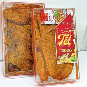 Khô Bò Miếng 400g Hộp Chữ Nhật Lớn - KBMHCNL400G