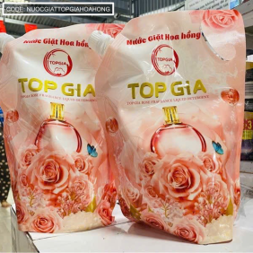 Set 2 túi nước giặt topgia Hoa Hồng 2000ml túi(2 túi 4000ml) - NUOCGIATTOPGIAHOAHONG