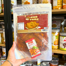 Khô Trâu Miếng Tẩm Vị Bò 300g - Túi Zip Bạc - KTMTVBTZB300G