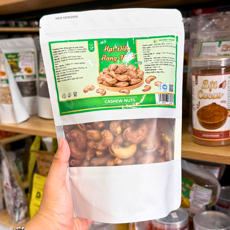 Chuyên sỉ hạt Điều Rang Muối 400g - Túi Zip Bạc Chuyên sỉ hạt Điều Rang Muối 400g - Túi Zip Bạc