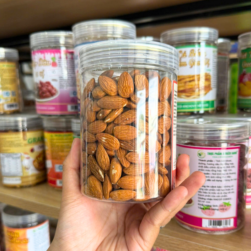 Bỏ sỉ hạt Hạnh Nhân Sấy Tách Vỏ Thơm Ngon 350g - Hũ Pet Bỏ sỉ hạt Hạnh Nhân Sấy Tách Vỏ Thơm Ngon 350g - Hũ Pet