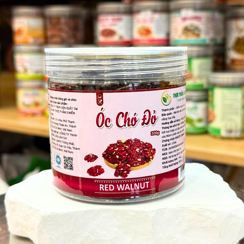 Bỏ sỉ nhân Óc Chó Đỏ Chile Thơm Ngon 200g - Hũ Pet Bỏ sỉ nhân Óc Chó Đỏ Chile Thơm Ngon 200g - Hũ Pet
