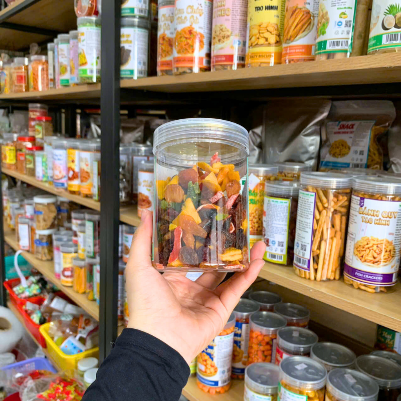 Trái Cây Sấy Dẻo Thơm Ngon 300g - Hũ Pet Trái Cây Sấy Dẻo Thơm Ngon 300g - Hũ Pet