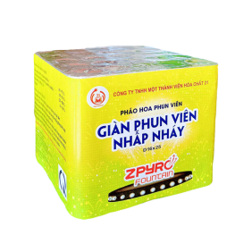 Pháo Hoa Z121 Giàn Phun Nhấp Nháy Loại 25 Ống - Hộp Xanh - Mẫu Chào Xuân 2026 - PHOHOAZ12102
