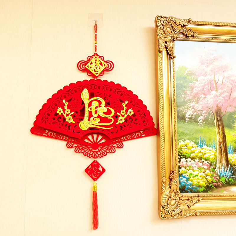 27442_184_20251126170603.png Cặp 2 Dây Treo Quạt Nhung Đỏ - Quạt Treo Trường Trang Trí Tết - QXTT05