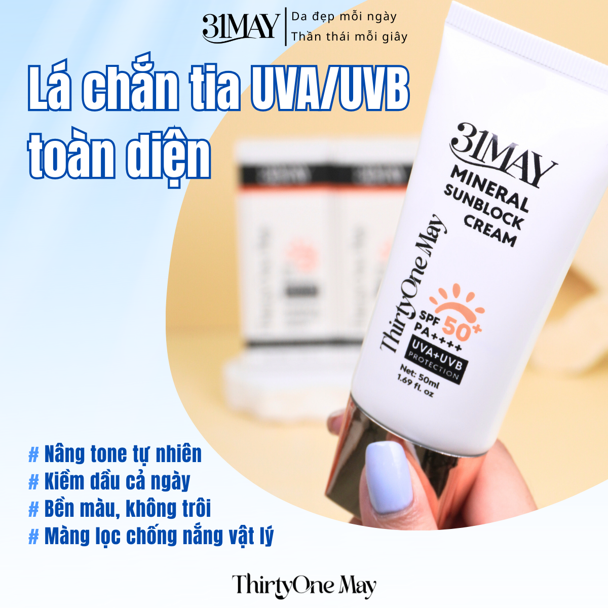 27529_21231-25_20251206171021.png Kem Chống Nắng 31 May Mineral Sunblock Cream SPF50+ PA++++ 50ml - 8938562528132