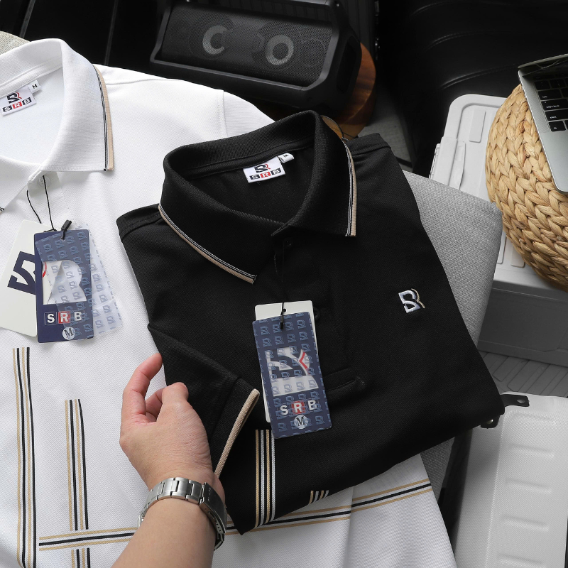 27601_16_20251211173056-1.png Áo Thun Nam Polo - Áo Thun Cổ Bẻ Nam Thêu Logo Chữ R Trước Ngực Và Phối Sọc Ở Vạt Áo Sang Trọng Có Big Size - CS294