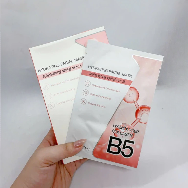 Kho sỉ hộp 10 Miếng Mặt Nạ B5 Hydrating Facial Mask Màu Hồng
