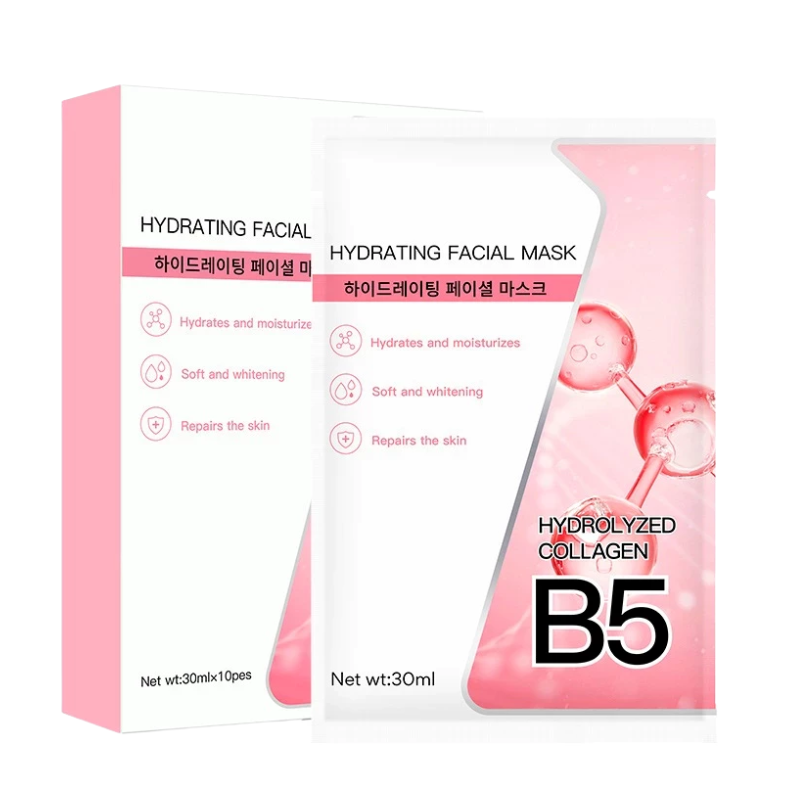 Kho sỉ hộp 10 Miếng Mặt Nạ B5 Hydrating Facial Mask Màu Hồng