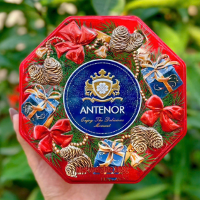 Bánh Thiếc Bát Giác Antenor Thơm Ngon - Bánh Antenor Trang Trí Tết - BTA02
