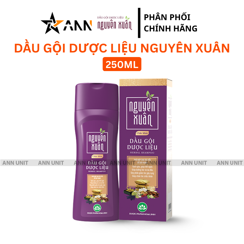 Dầu Gội Dược Liệu Nguyên Xuân Chắc Khỏe Cho Tóc Yếu 250ml - Màu Tím