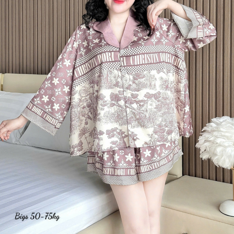 Kho sỉ đồ Bộ Ngủ Nữ Họa Tiết Đơn Giản Mặc Mát Thoải Mái 50–75kg Kho sỉ đồ Bộ Ngủ Nữ Họa Tiết Đơn Giản Mặc Mát Thoải Mái 50–75kg