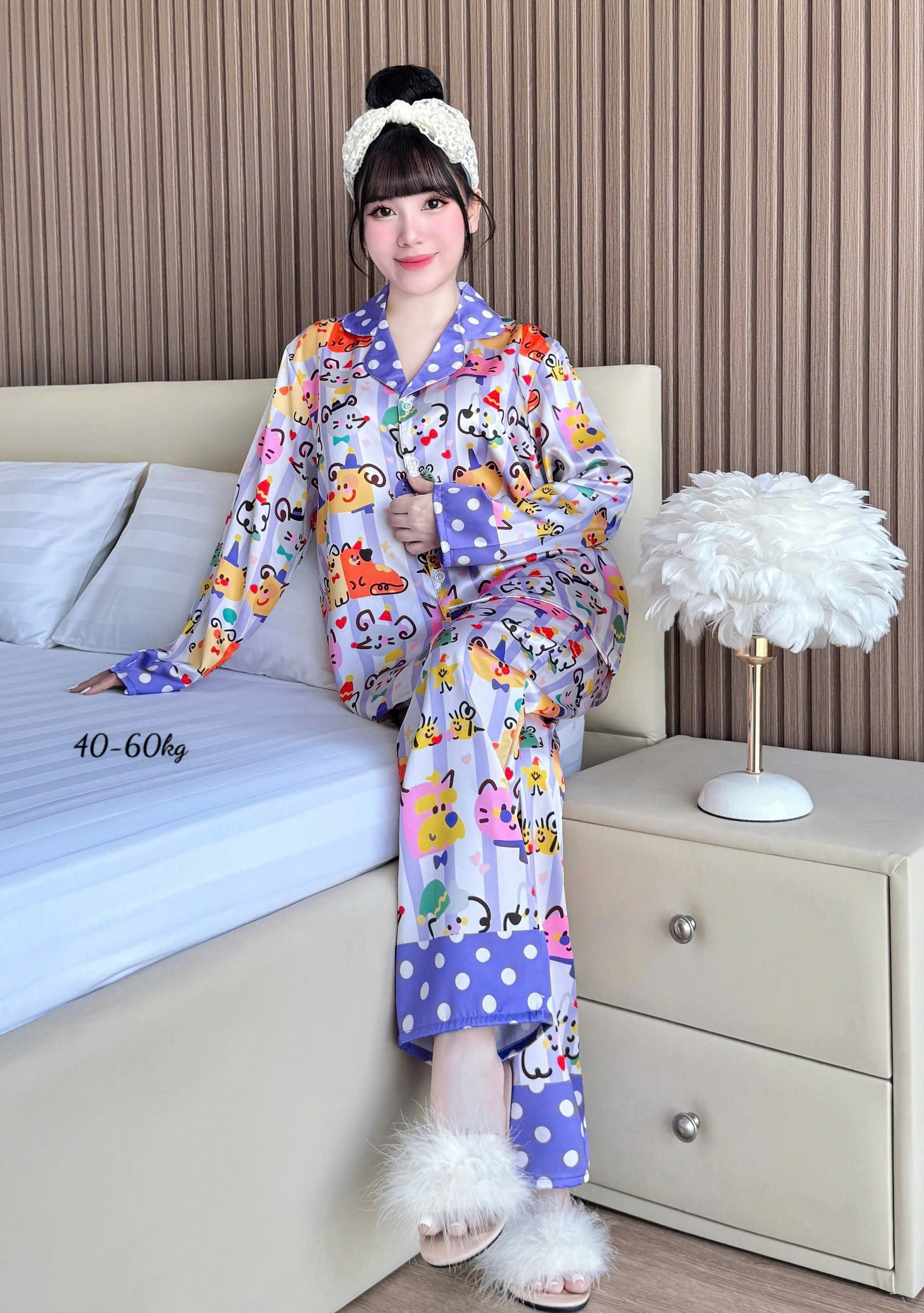 27666_img-8738_20251219093508-1.png Đồ Bộ Ngủ Nữ - Đồ Bộ Tay Dài Quần Dài Họa Tiết Đơn Giản Mặc Mát Thoải Mái Size Thường 40–60kg - DBO5200