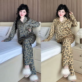 Đồ Bộ Ngủ Nữ - Đồ Bộ Dài Họa Tiết Đơn Giản Mẫu 6 Nút Mặc Mát Thoải Mái 40–60kg - DBO5203