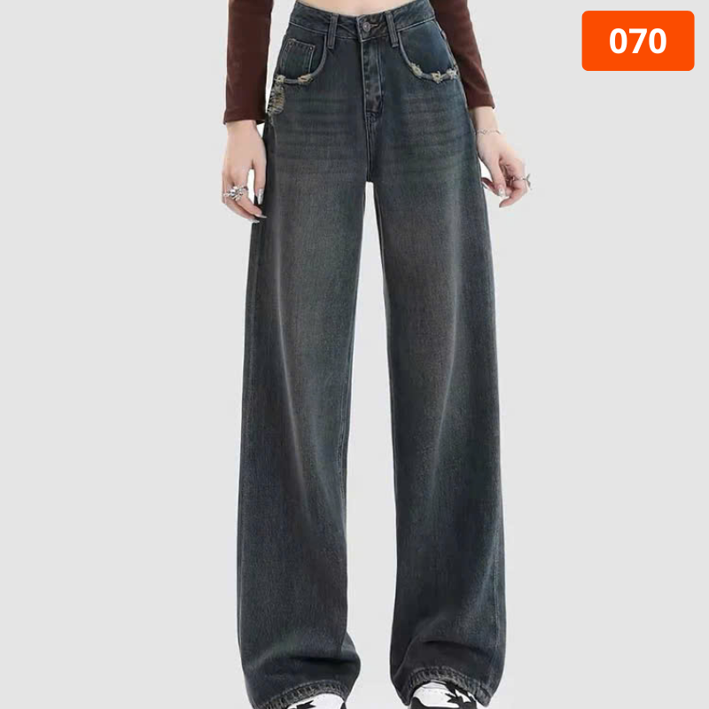 27697_101_20251219122330.png Quần Suông Nữ - Quần Jeans Suông Lở Nữ Rách Túi Chất Liệu Vải Dày Mềm Không Co Giãn - QG310