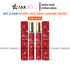 Set 2 Chai Nước Hoa Nam Charme Enter 10ml - Hương Thơm Nam Tính Cuốn Hút - 8936194698339SET