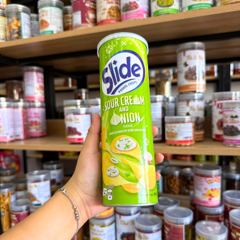 Bỏ sỉ khoai Tây Slide Lon 900g 4 Vị Thơm Ngon Bỏ sỉ khoai Tây Slide Lon 900g 4 Vị Thơm Ngon