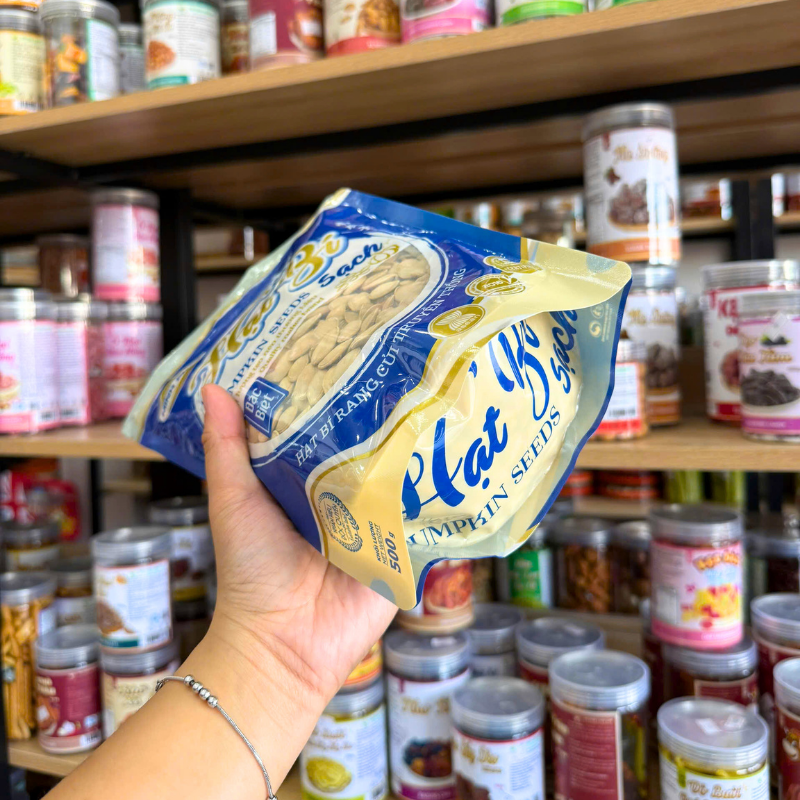 Hạt Bí Minh Phát Loại 1 500g Màu Xanh - Hạt Bí Sạch Minh Phát Hạt Bí Minh Phát Loại 1 500g Màu Xanh - Hạt Bí Sạch Minh Phát